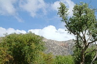 Vorschaubild: La Playa in Isola delle Femmine (bei Palermo) Blick auf die Bergwelt hinter dem Campingplatz