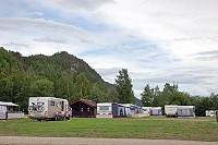 Vorschaubild: Elstad Camping in Ringebu / Lågen Links der Einfahrt