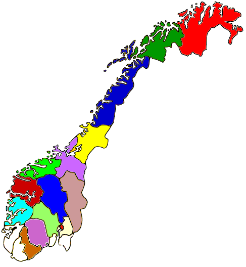 Klicken Sie auf eine farbige Region, um zur Auswahl der Campingplätze zu gelangen