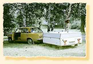 mit Klappi auf Camping Beroun bei Prag