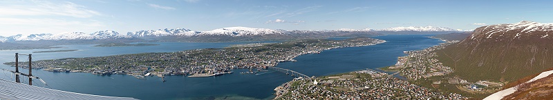 Panorama Tromsø von oben